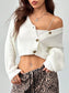 Button-Up Cropped Cardigan nicholesgifts