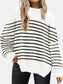 Round Neck Drop Shoulder Slit Sweater nicholesgifts