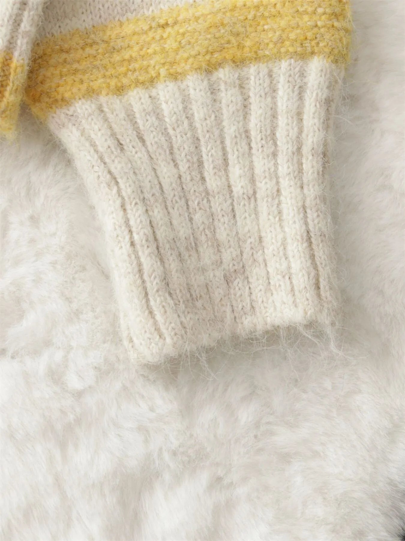 Striped Button-Up Cozy Cardigan