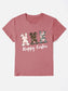 HAPPY EASTER Round Neck Short Sleeve T-Shirt nicholesgifts
