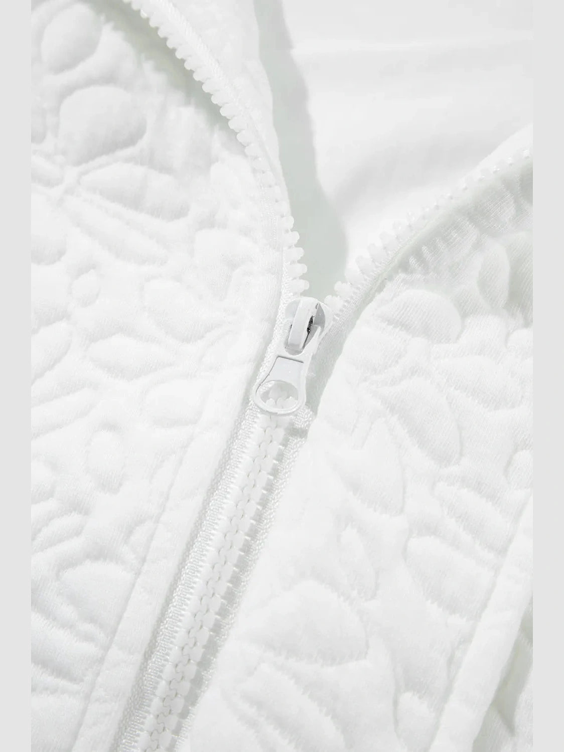 Baseball Collar Floral Quilted Jacket