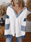 Color Block Striped Johnny Collar Sweatshirt nicholesgifts