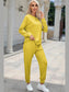 Round Neck Top and Drawstring Pants Lounge Set nicholesgifts