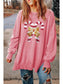 Sequin Candy Cane Round Neck Slit Sweatshirt nicholesgifts
