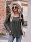 Square Neck Long Sleeve T-Shirt nicholesgifts