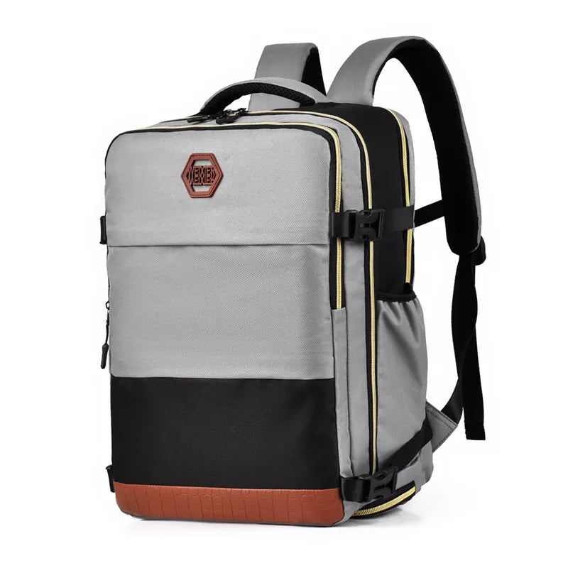 Color Block Multi-Pockets Backpack Bag Trendsi