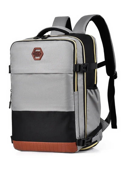 Color Block Multi-Pockets Backpack Bag nicholesgifts