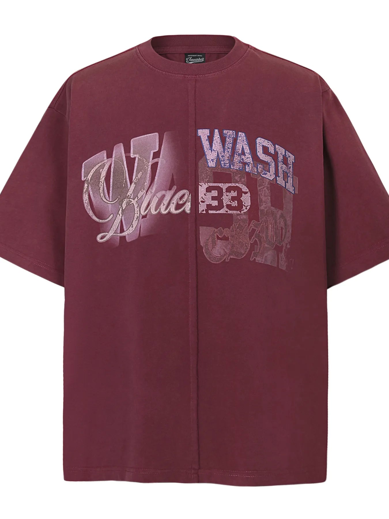 Men's Vintage Washed Letter Graphic T-Shirt NicholesGifts