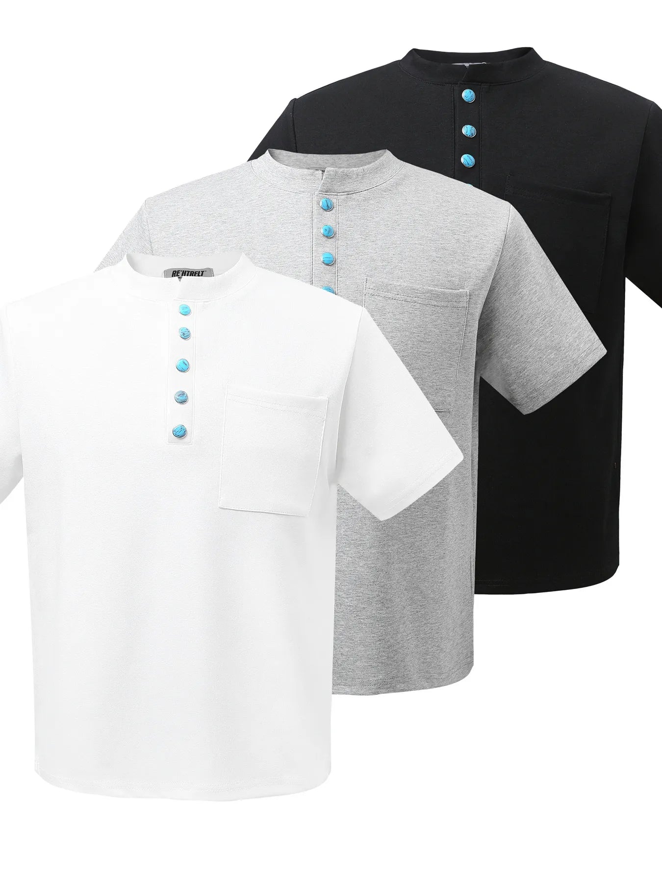 Men's Half Button Short Sleeve Henley T-Shirt NicholesGifts