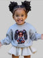 African American Toddler Girls Cute Bows Long Sleeve Crewneck Sweatshirt