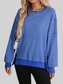 Exposed Seam Striped Contrast Sweatshirt nicholesgifts