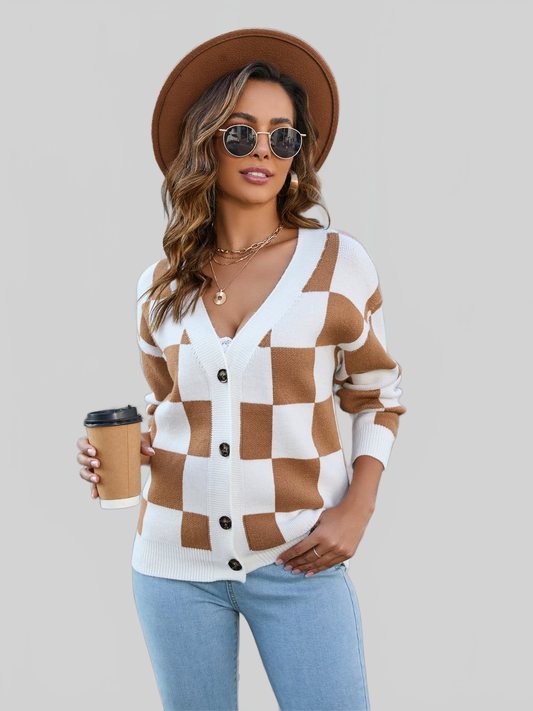 Women Angel Wings Button-Up V-Neck Dropped Shoulder Cardigan nicholesgifts