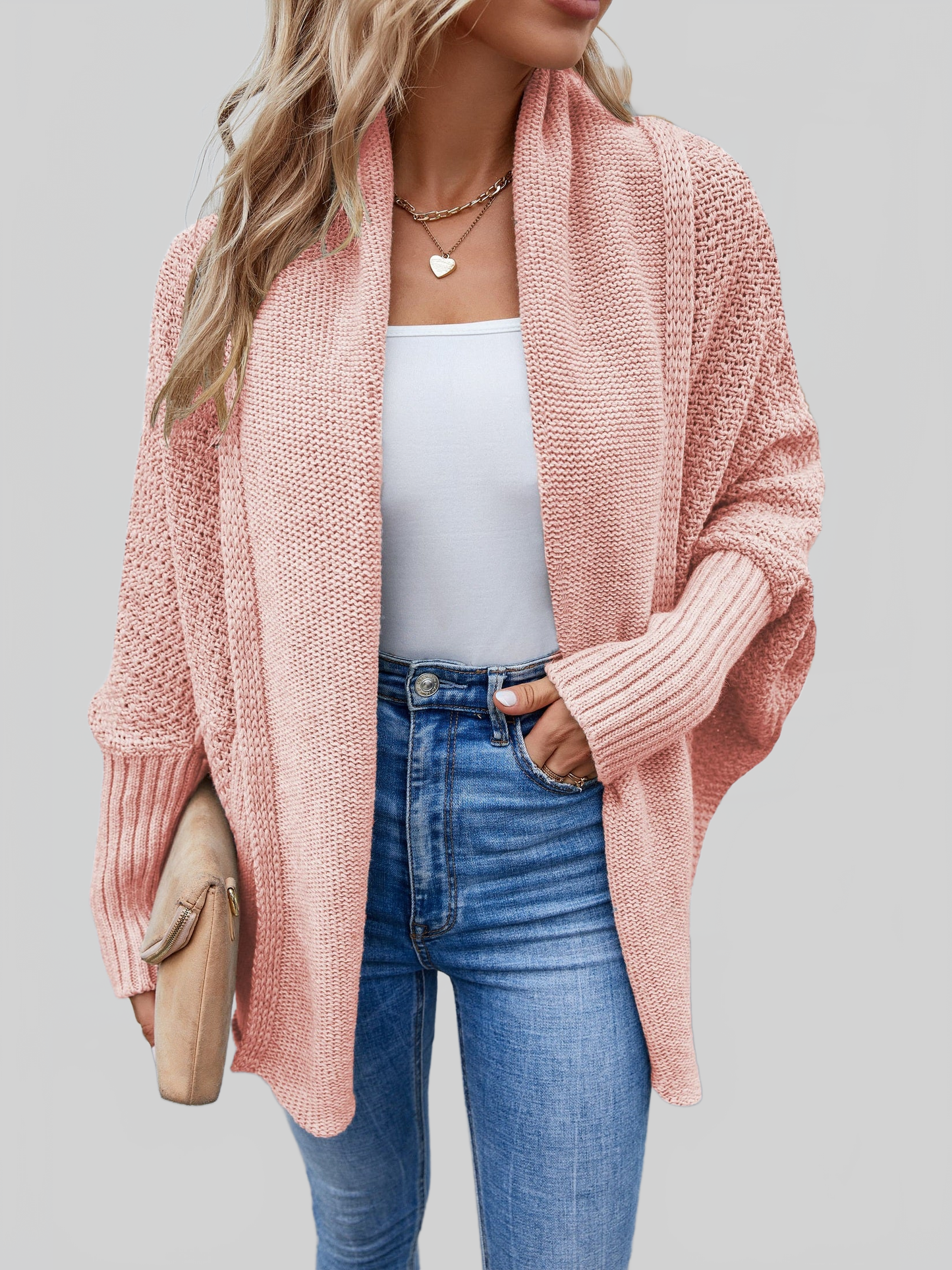 Open Front Long Sleeve Cardigan nicholesgifts