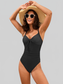 Women Lace Detail Crisscross Back One-Piece Swimwear nicholesgifts