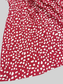 Printed V-Neck Short Sleeve Mini Dress nicholesgifts