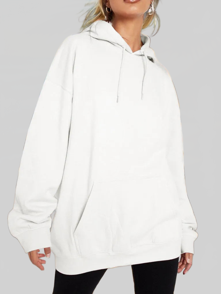 Drawstring Dropped Shoulder Hoodie NicholesGifts