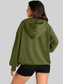 Pocketed Half Zip Long Sleeve Hoodie NicholesGifts