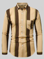 Men's Plus Size Slim Fit Striped Button Up Shirt nicholesgifts