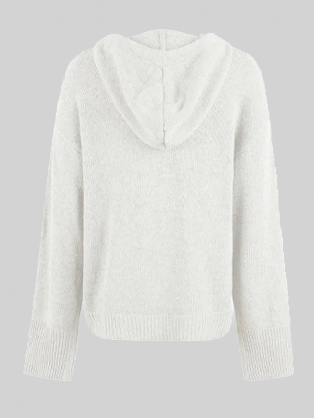Women Drawstring Button Up Hooded Cardigan nicholesgifts