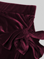 Women Side Tied Velvet Skirt nicholesgifts