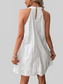 Eyelet Grecian Neck Mini Dress nicholesgifts