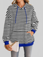 Lovelet Drawstring Striped Long Sleeve Hoodie NicholesGifts