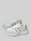Side Striped Lace Up Platform Athletic Sneakers nicholesgifts
