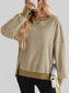 Exposed Seam Striped Contrast Sweatshirt nicholesgifts