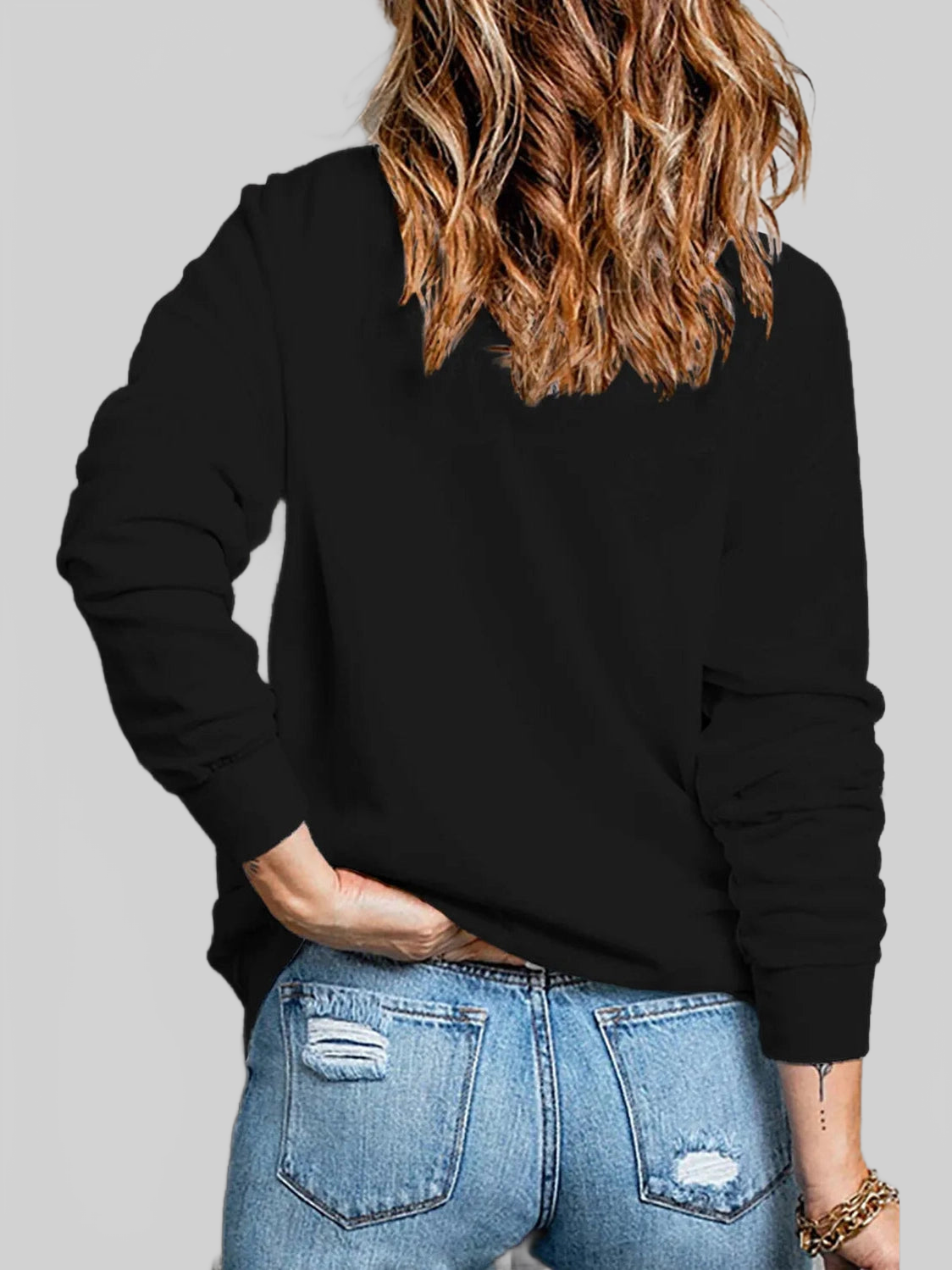 Pumpkin Graphic Round Neck Dropped Shoulder Sweatshirt nicholesgifts