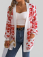 Women Pocketed Open Front Long Sleeve Cardigan nicholesgifts
