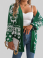 Women Pocketed Open Front Long Sleeve Cardigan nicholesgifts