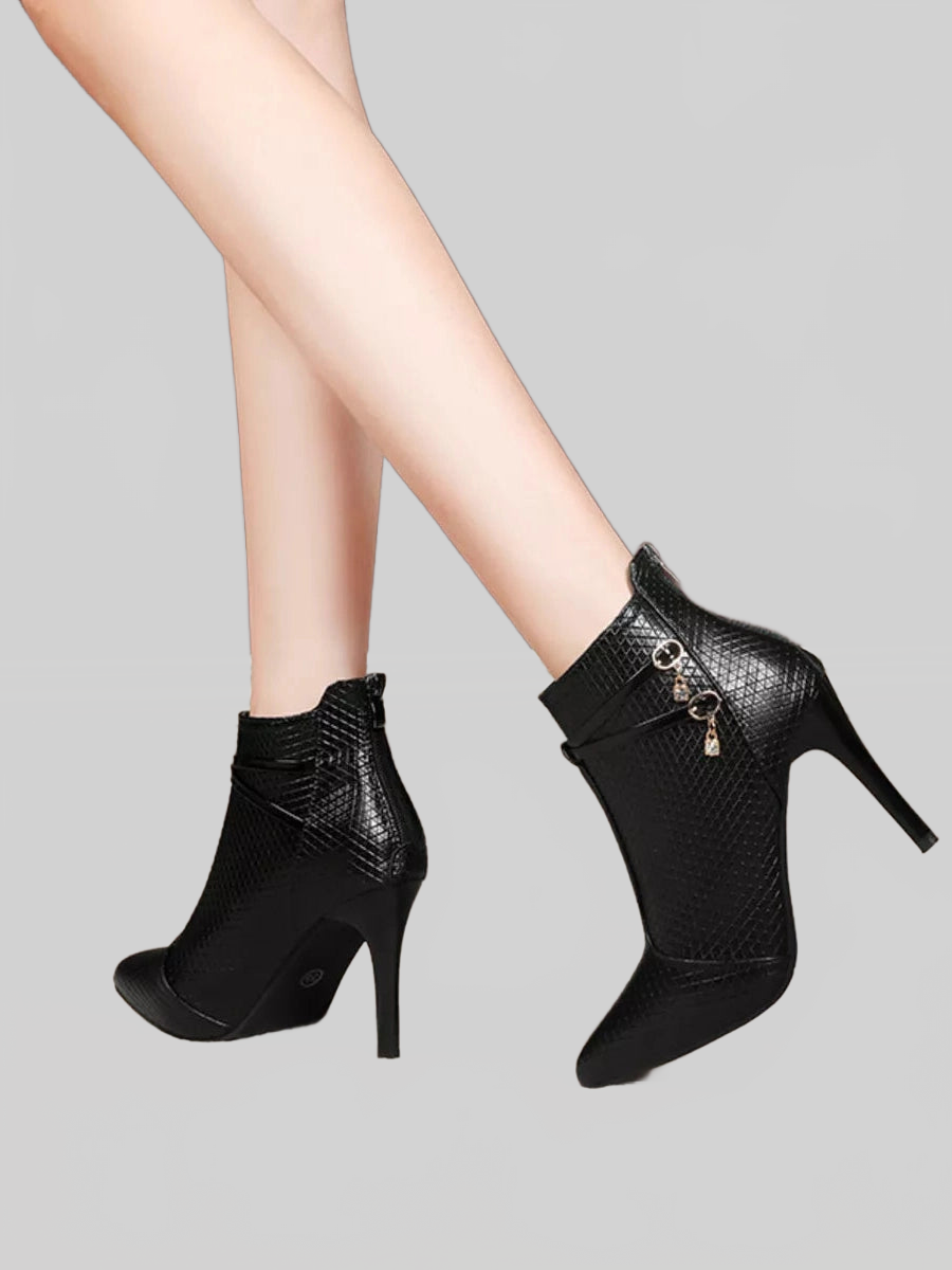 Pointed-Toe Stiletto Ankle Boots NicholesGifts
