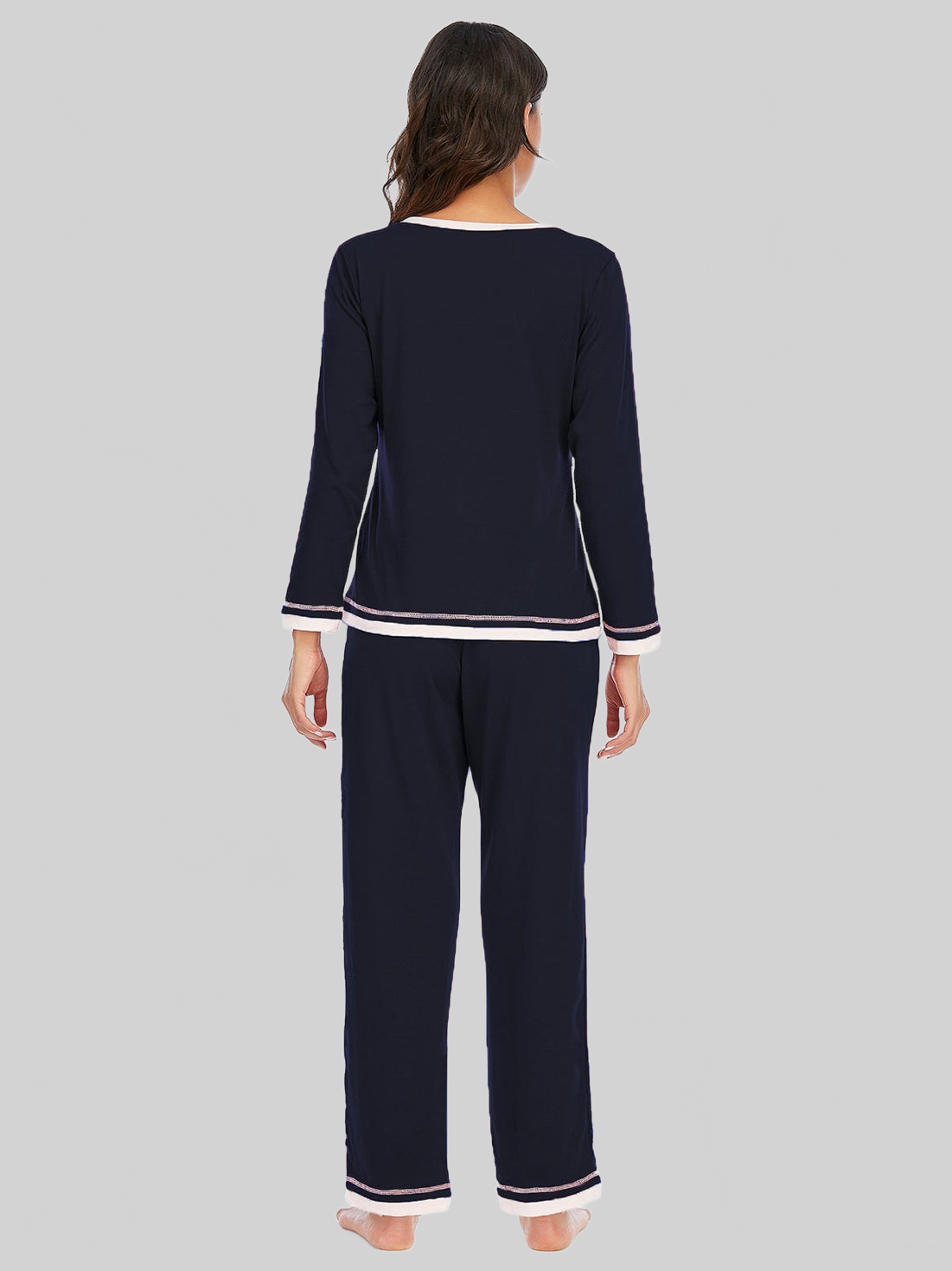 Women V-Neck Top and Pants Lounge Set nicholesgifts