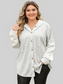 Plus Size Button Up Drawstring Long Sleeve Hoodie NicholesGifts