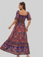 Floral Flounce Sleeve Midi Dress nicholesgifts