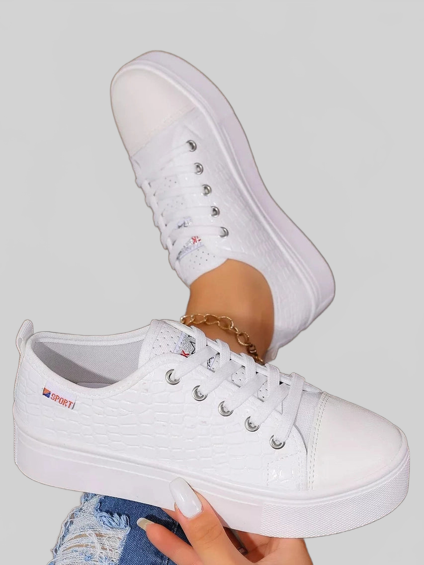 Women Round Toe Platform Sneakers NicholesGifts