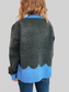 Button-Front Contrast Trim Cardigan nicholesgifts