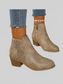 Point Toe Block Heels Boots nicholesgifts