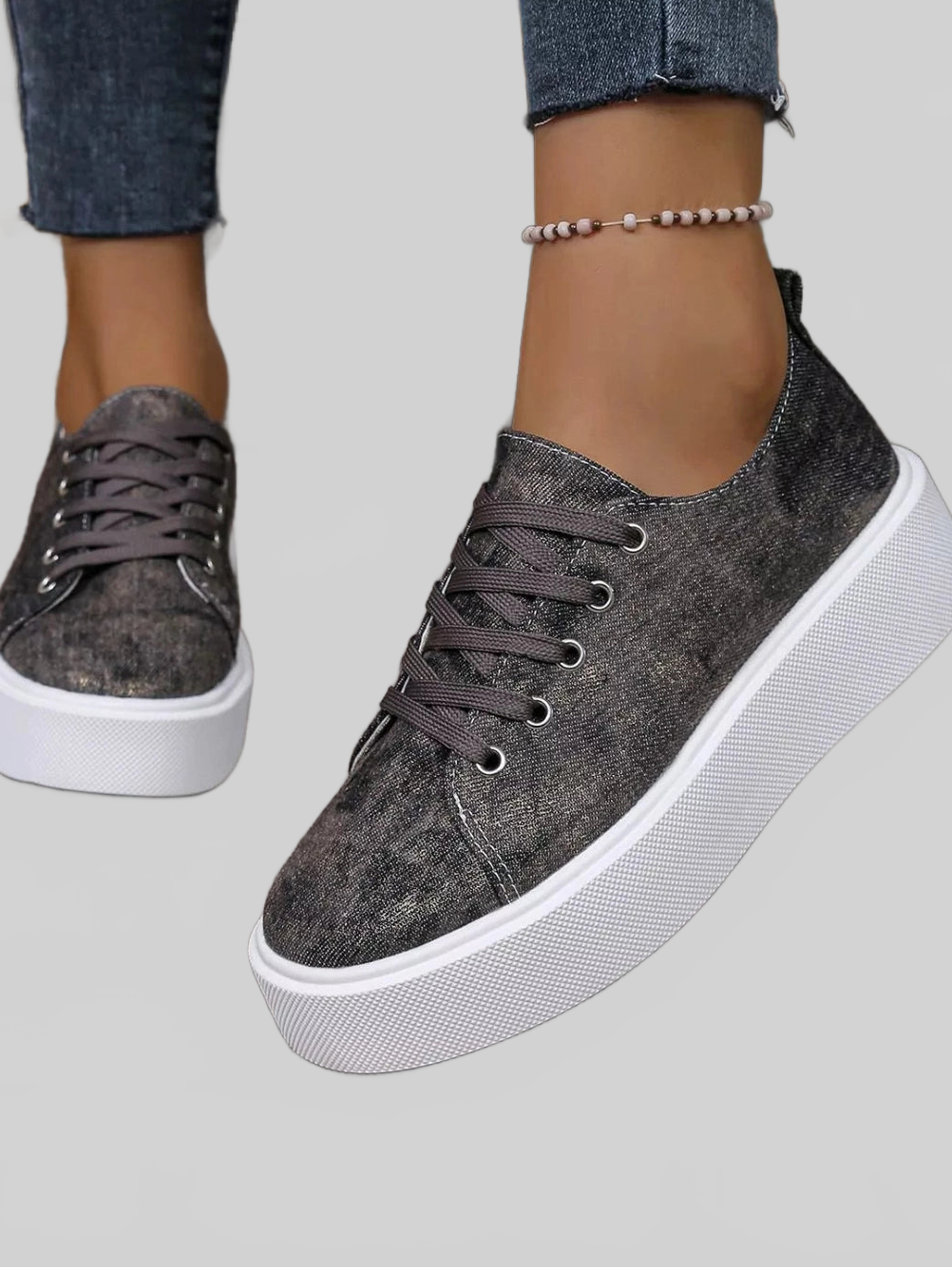 Women Round Toe Platform Sneakers nicholesgifts