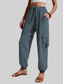 Drawstring Joggers with Cargo Pockets nicholesgifts
