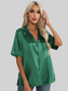 Women Button Up Collared Neck Shirt nicholesgifts