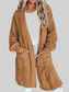 Women Cable-Knit Dropped Shoulder Slit Cardigan nicholesgifts