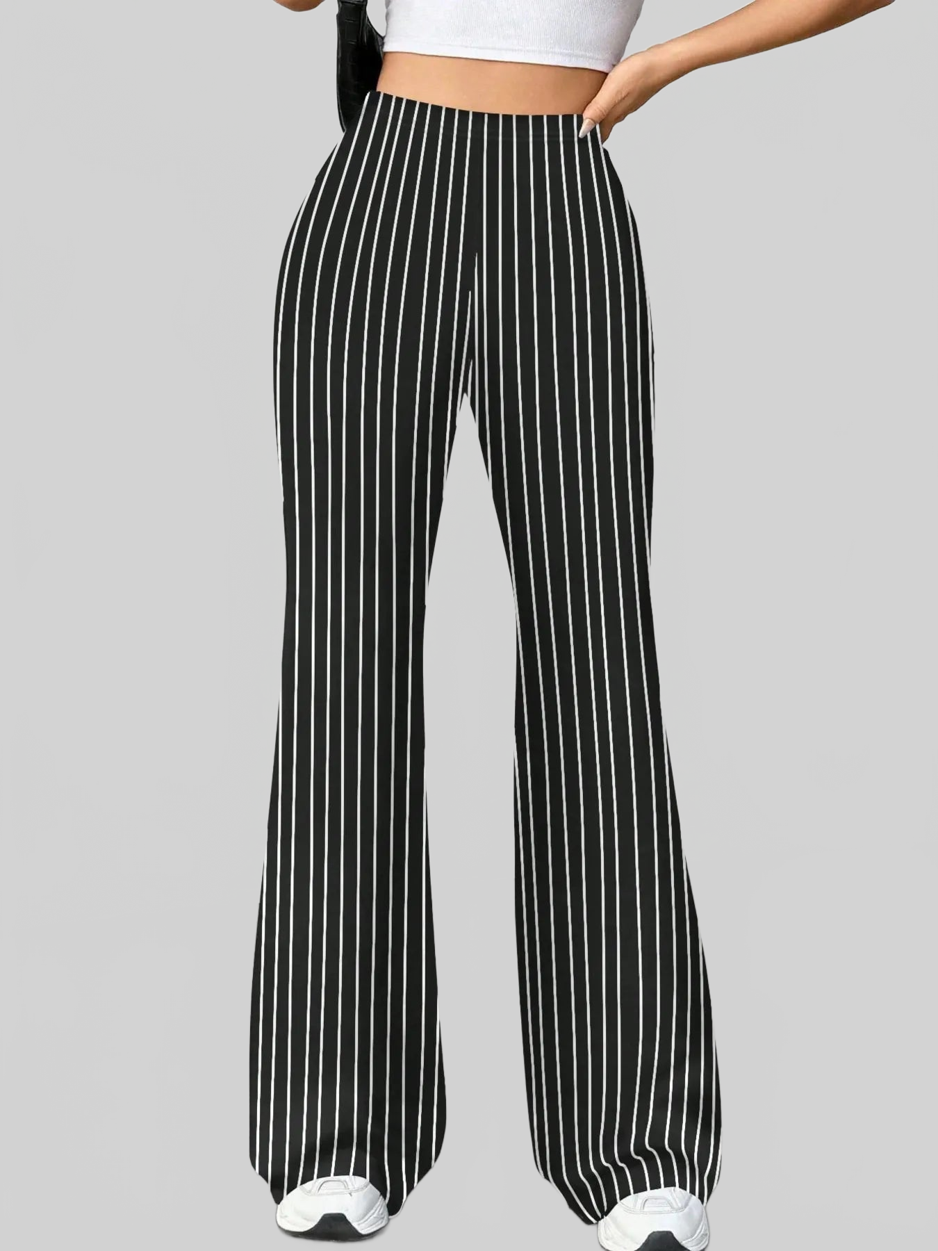 Women High Waisted Flare Pants nicholesgifts