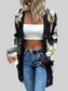Perfee Floral Button Down Longline Cardigan nicholesgifts