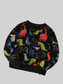 Toddler Boys Dinosaur Print Crew Neck Sweatshirt nicholesgifts