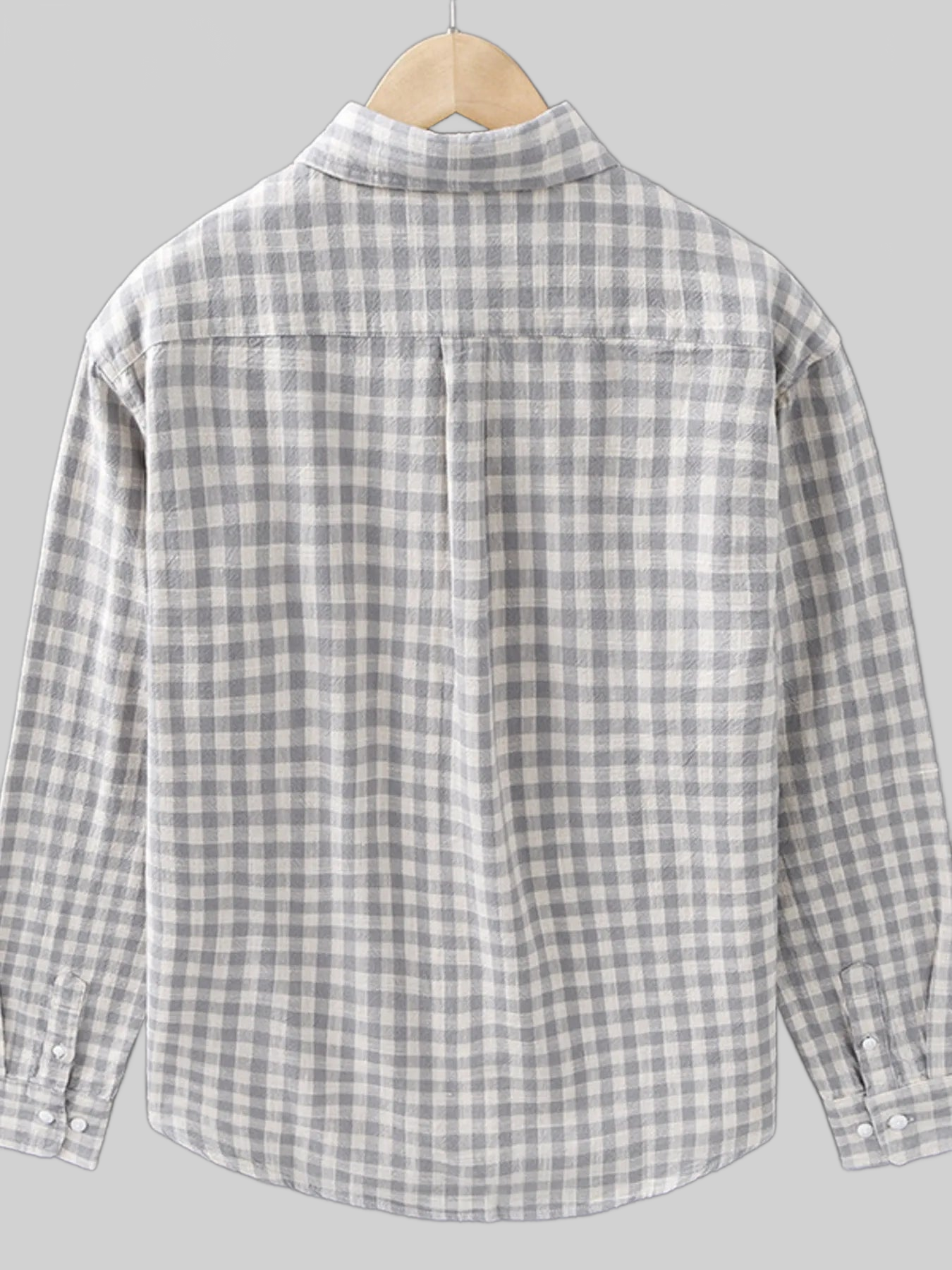 Men's Plus Size Plaid Button Up Long Sleeve Shirt nicholesgifts
