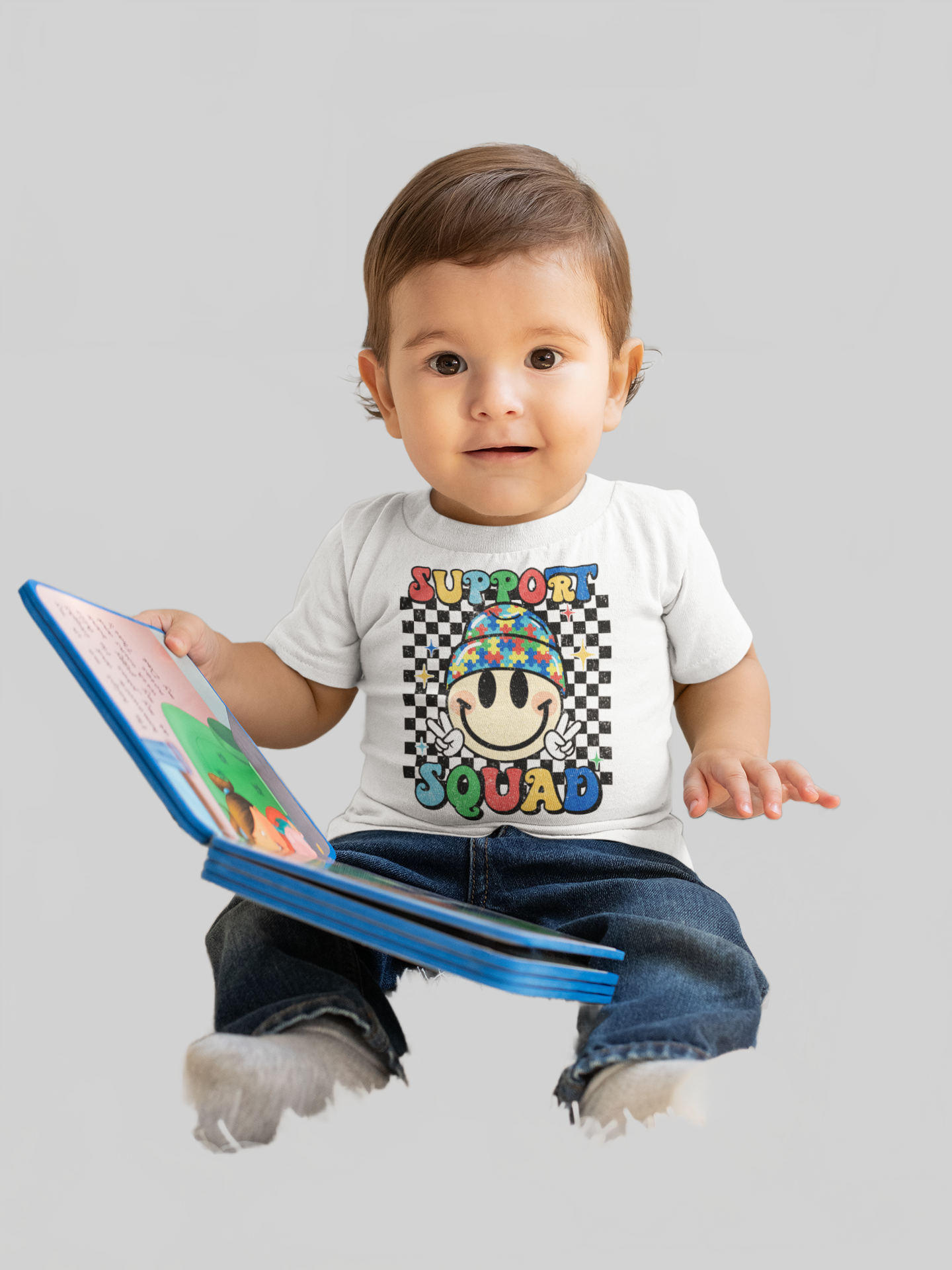 Toddler Boys Support Autism Squad Short Sleeve Premium T-Shirt nicholesgifts