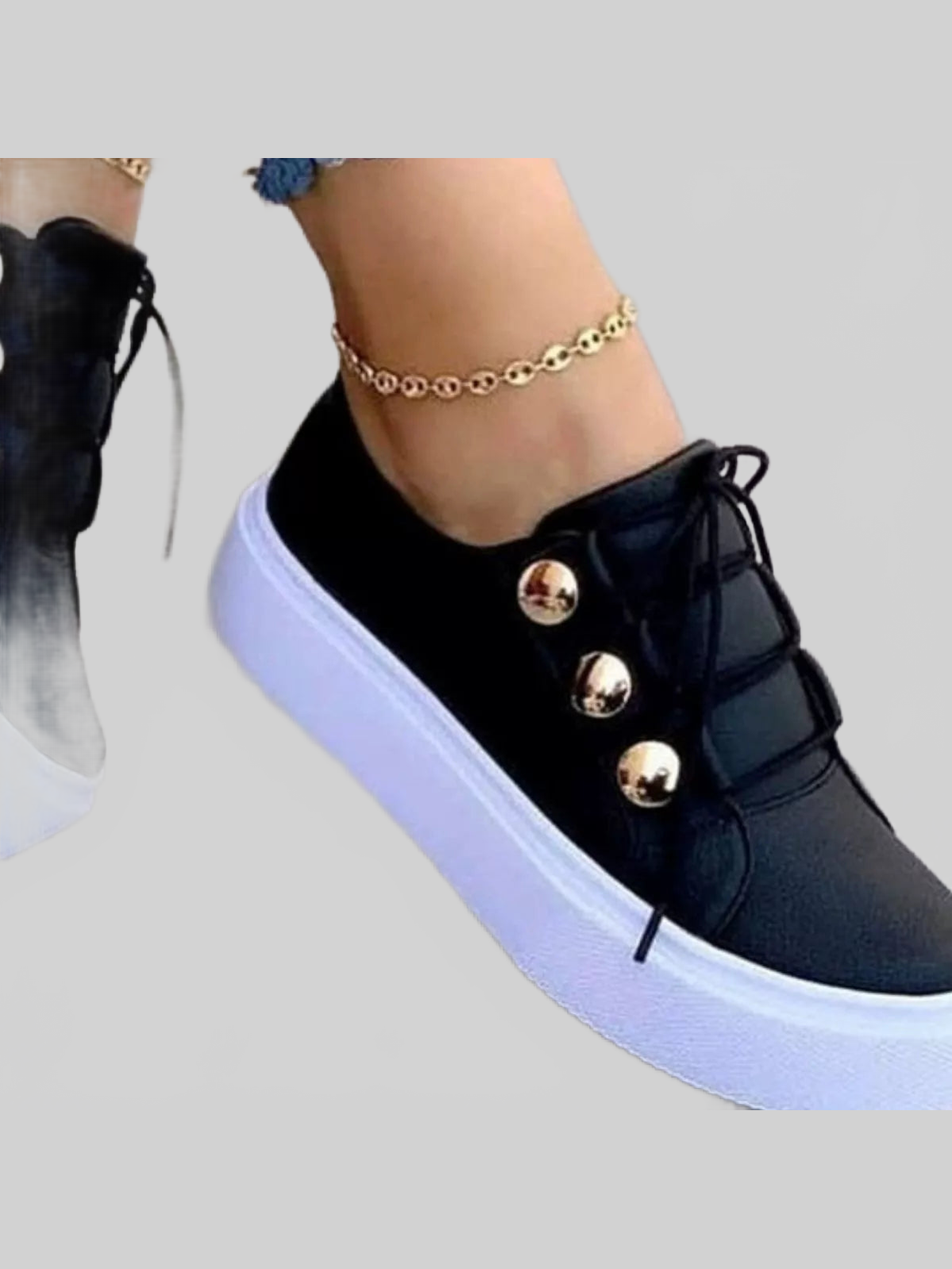 Women Round Toe Platform Sneakers nicholesgifts