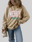 Women Merry Christmas Round Neck Long Sleeve Christmas Sweatshirt nicholesgifts