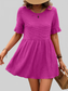 Women Round Neck Short Sleeve Blouse nicholesgifts